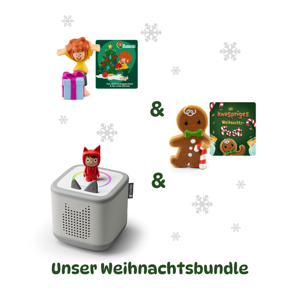 Tonies Toniebox 2 Starter Set grau inkl. 2 Weihnachtstonies